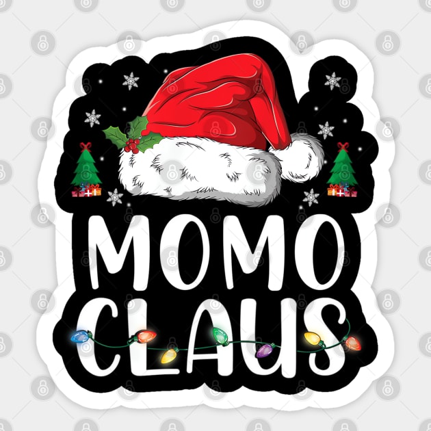 Momo Claus - Shirt Christmas - Pajama Family Matching Xmas Sticker by Origami Fashion